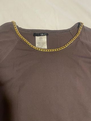 Jersey Liu Jo punto cadena dorado talla 40