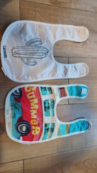 2 Baberos Lanzarote Cactus y Verano