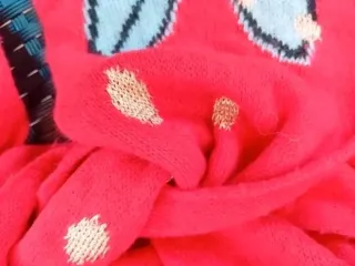 Sciarpa lana rossa pois e Minnie