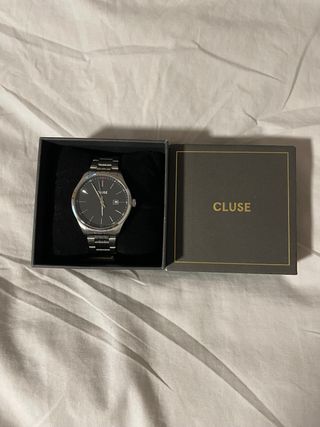 Reloj Cluse Hombre Negro y Plateado