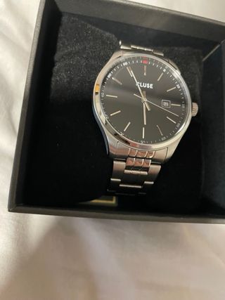 Reloj Cluse Hombre Negro y Plateado
