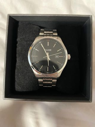 Reloj Cluse Hombre Negro y Plateado