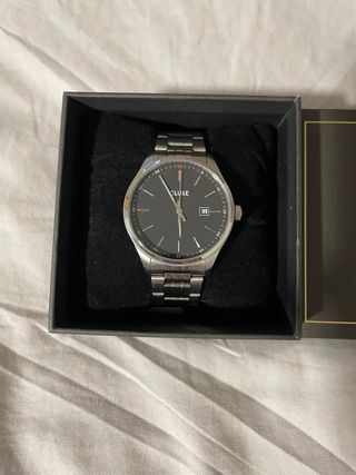 Reloj Cluse Hombre Negro y Plateado