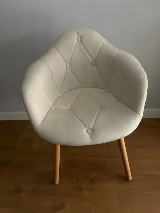 4 Sillas Beige Tapizadas