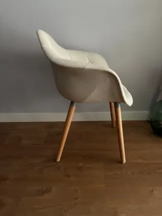 4 Sillas Beige Tapizadas