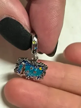 Charm in argento S925, Notte Stellata di Van Gogh