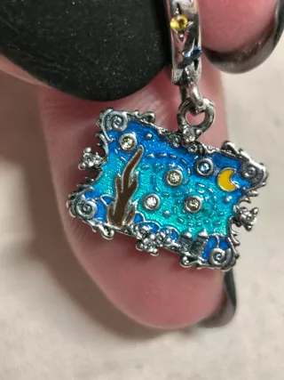 Charm in argento S925, Notte Stellata di Van Gogh