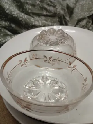 Juego de cuencos de cristal vintage