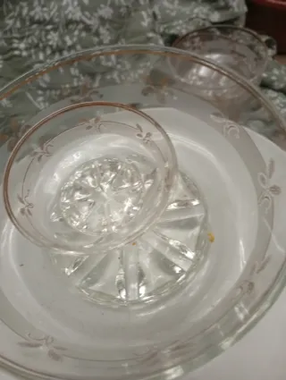 Juego de cuencos de cristal vintage