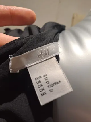 Vestido Negro Mujer Talla 42 H&M