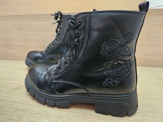 Botines niña polipiel negros talla 38