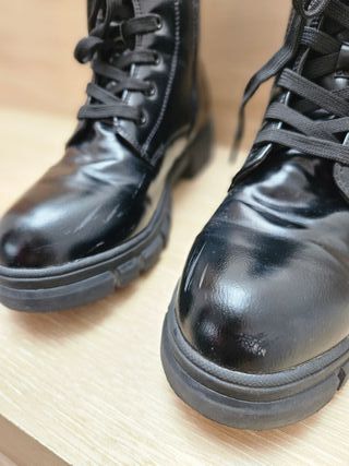Botines niña polipiel negros talla 38