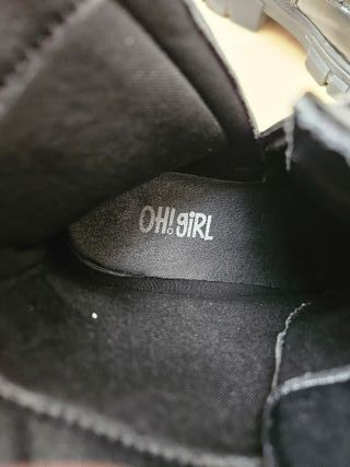 Botines niña polipiel negros talla 38