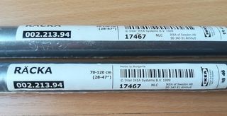 Pack cortina Ikea Racka Betydlig y Raffig gris