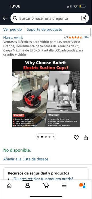 Ventosa eléctrica para azulejos