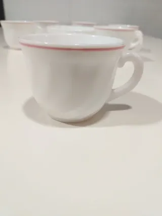 Juego 6 Tazas y Platos Porcelana