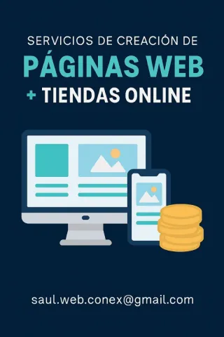 Servicios de creación de páginas web y tiendas onl