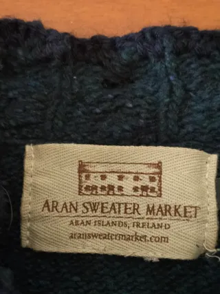 Maglione Lana Cashmere Aran Made in Ireland