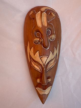 Máscara Decorativa Madera 32x13 cm