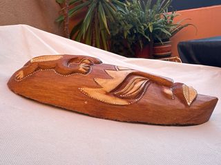 Máscara Decorativa Madera 32x13 cm