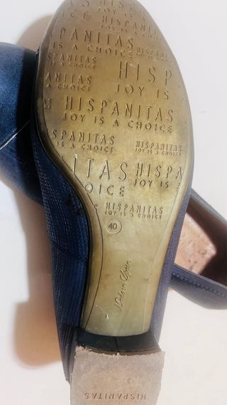 Zapatos de piel mujer Hispanitas azul