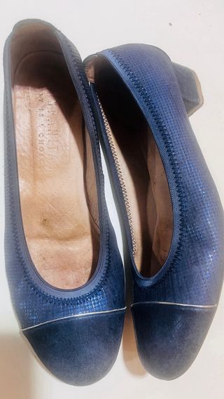Zapatos de piel mujer Hispanitas azul