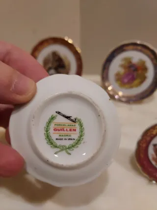 11 Piatti Miniatura Antichi Decorativi Pocillo