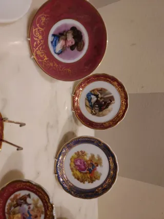 11 Piatti Miniatura Antichi Decorativi Pocillo