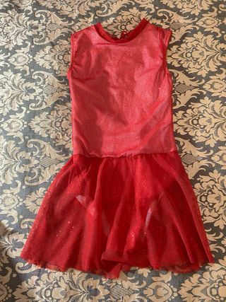 Malla patinaje artístico roja talla 8