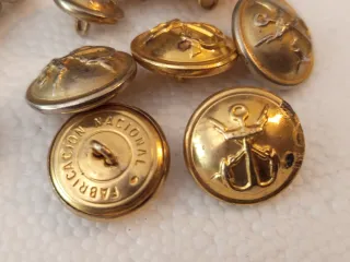 Lote de 11 Botones Antiguos militar militares