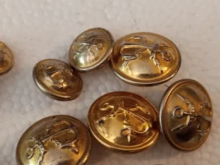 Lote de 11 Botones Antiguos militar militares