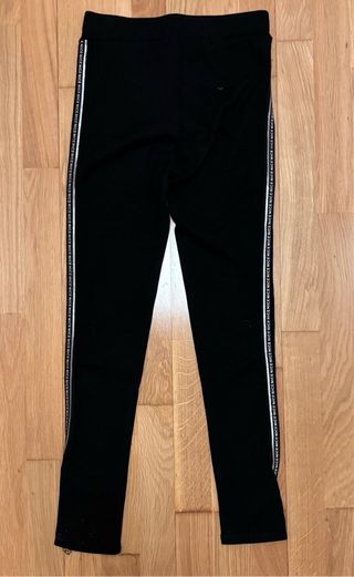 Leggings negros con banda lateral