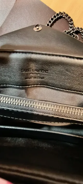 Borsa nera in pelle originale Yves Saint Laurent