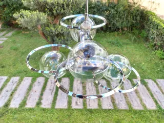 Lámpara Space Age vintage globos transparentes