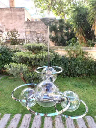 Lámpara Space Age vintage globos transparentes