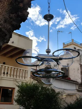 Lámpara Space Age vintage globos transparentes