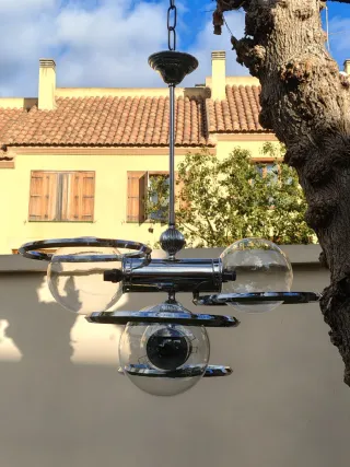 Lámpara Space Age vintage globos transparentes