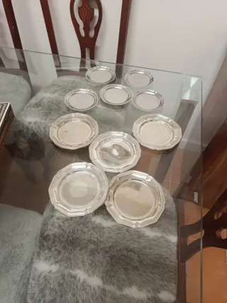 Platos de alpaca para pan (5 unidades)