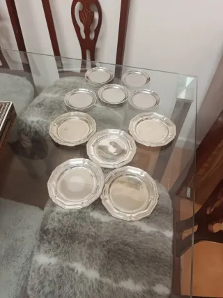 Platos de alpaca para pan (5 unidades)