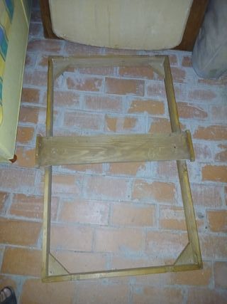 Mesa antigua extensible de madera