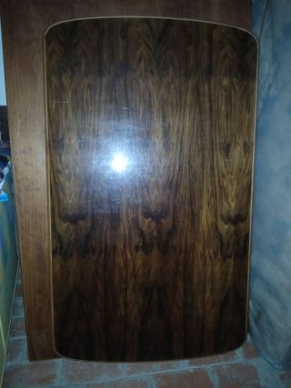 Mesa antigua extensible de madera