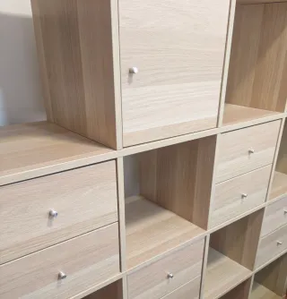 Estantería Kallax Roble Blanqueado