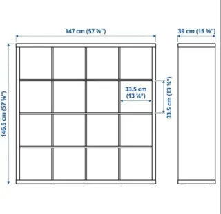 Estantería Kallax Roble Blanqueado