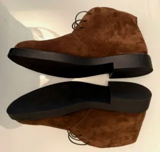 NUEVO! Elegante Zapato/Botín Ante Marrón Italiano