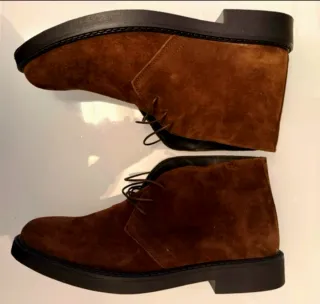 NUEVO! Elegante Zapato/Botín Ante Marrón Italiano