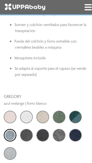 Capazo Uppababy Cruz/Vista Gris