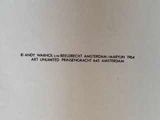 Poster Marilyn Monroe Andy Warhol Originale