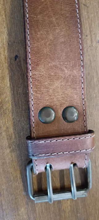 Cintura in cuoio marrone