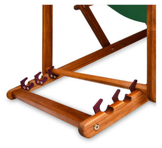 Silla de Playa Plegable Madera y Tela Verde