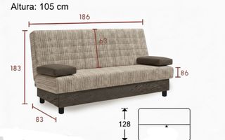 Sofá Cama Clic Clac Multiclor